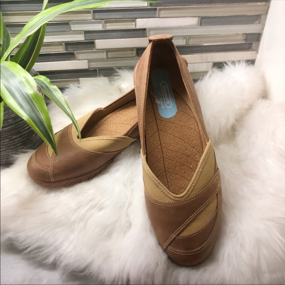 Timberlands anti fatigue brown leather slide
